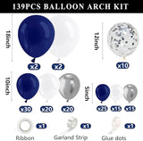 Navy Blue Graduation Decorations 2026 Set of 4 Grad Balloon Boxes