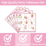 Fairy Birthday Party Supplies Tableware - 96PCS Butterfly Flower