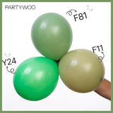 PartyWoo Sage Green Balloons 140pcs Different Sizes Pack of 18 12 10