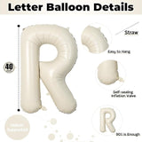 40 Inch Beige BRIDE Balloons Bachelorette for Bridal Shower, Cream