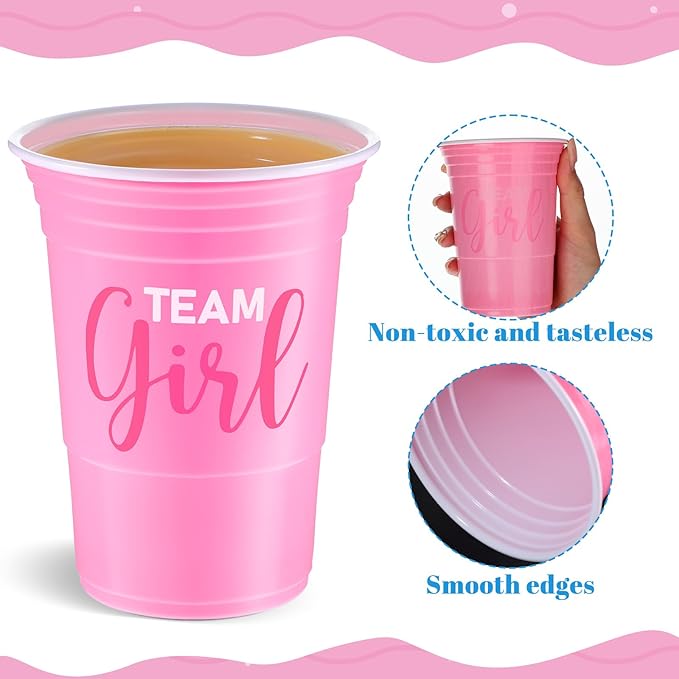 30 Pcs Gender Reveal Plastic Blue Pink Cups Gender Reveal Cups
