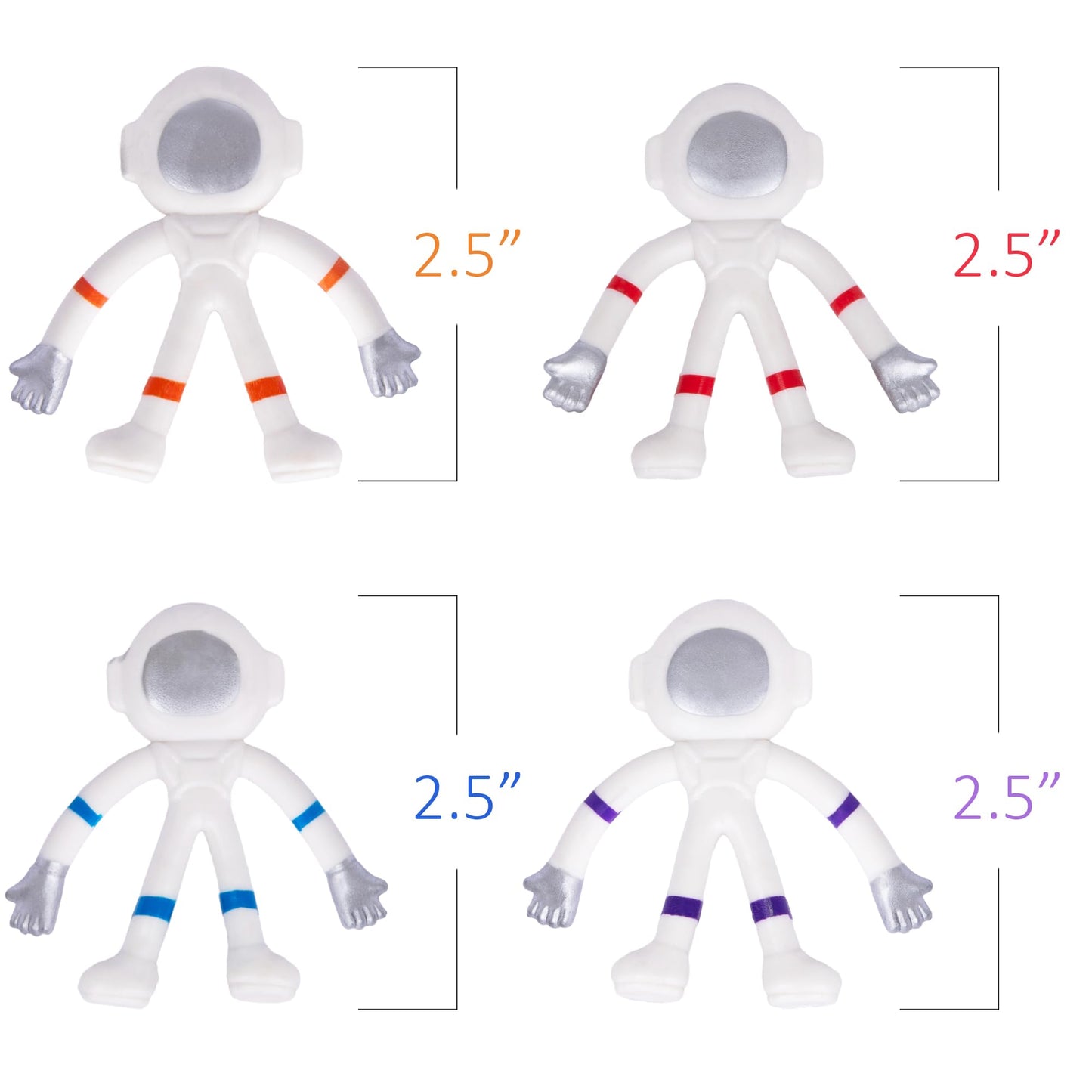 48 Piece Mini Bendable Astronaut Figurines, Astronaut