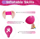 HILAVO Pink Purple Blue Balloons 60 Pcs Hot Pink Light Pink Teal