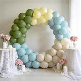 Bezente Sage Green Dusty Blue Yellow Balloons Kit - 60pcs 12 inch