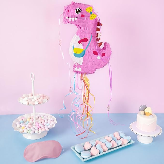 Foldable Dinosaur Piñata Pull String Dinosaur Birthday Party