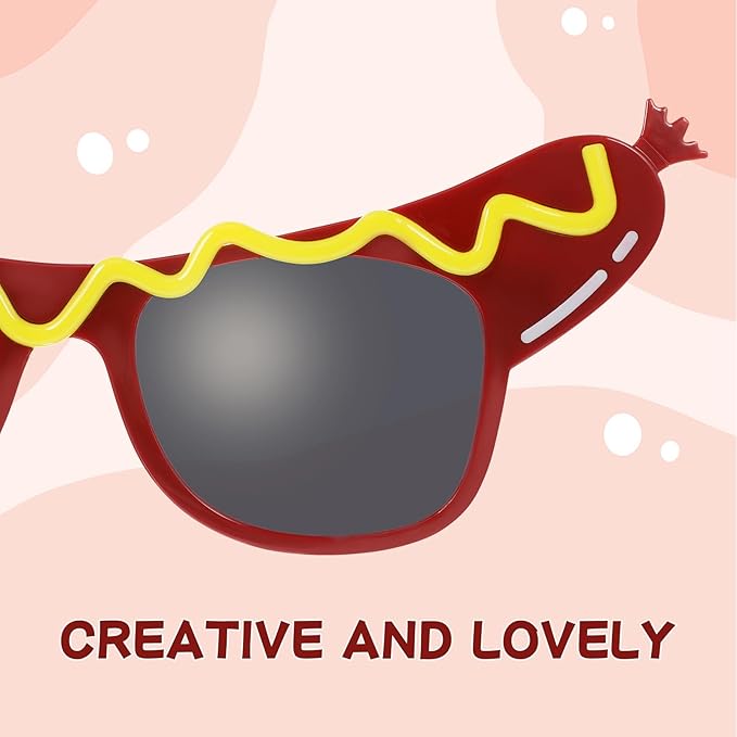 Gatuida 2 Pcs Funny Dance Party Makeup Glasses Hot Dog Eyeglasses for