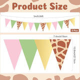 5 Pcs Wild One Birthday Banner Decorations Giraffe Animals Pink