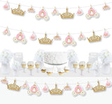 Big Dot of Happiness Little Princess Crown Pink and Gold