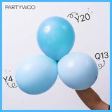 PartyWoo Light Blue Balloons 140pcs Different Sizes Pack of 18 12 10