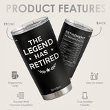 Retirement Tumbler 20oz Stainless Steel Travel Cup with Lid The