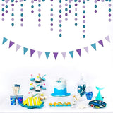 Purple-Blue Mermaid Party-Decorations Paper Garland Streamers - 52Ft
