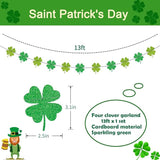 St Patricks Day Decorations Green Party Supplies Four leaf Clover