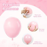 Light Pink and White Balloons, 60pcs 12inch Pearl Light Baby Pink