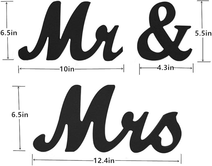 Mr and Mrs Sign Wedding Sweetheart Table Decorations Mr and Mrs