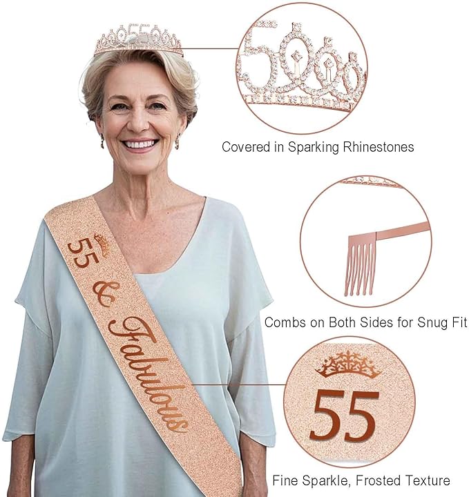 55th Birthday Decorations for Women 32PCS 55th Birthday Party
