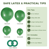 LovesTown 150 PCS Dark Green Balloons Different Size of 18 12 10 5