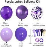 AIOZX Purple Latex Balloon Set - 50 Pcs 12 Inches Dark Purple