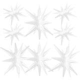 White Balloons White Star Balloons 8 Pcs Mylar Pearl Arch Disco Ball