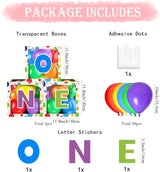 First Birthday Decorations for Boy Girls, ONE Balloon Boxes with