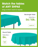 Pureegg Plastic Table Cloth Disposable 10 Pack, 54 x 108 Inch Table