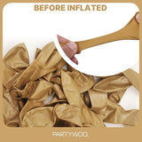 PartyWoo Metallic Gold Balloons 100pcs Different Sizes of 18 12 10 5