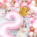 OuMuaMua 60Pcs Pink Gold Confetti Latex Balloons Kit, 12 Inch Pink