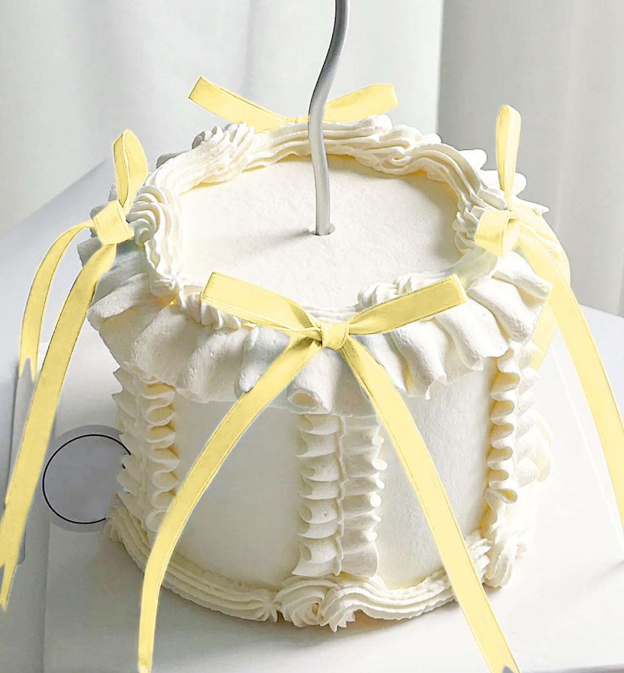 Yellow Bow Cake Topper Coquette Bows Cake Decorations Yellow Bows
