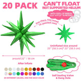 22''4D One-Piece 14-Pointed Star Explosion Balloon Spike Star