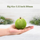 Velvet Ornaments for Christmas Tree Decorations - Lime Green Xmas