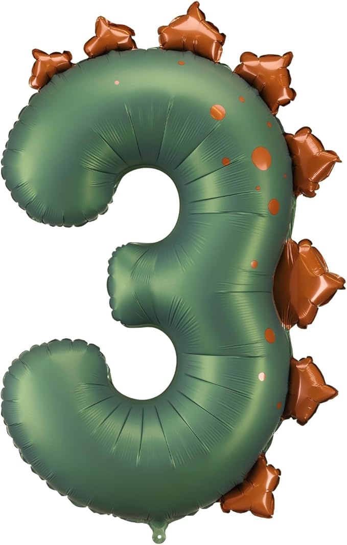 Dinosaur Number 3 Balloon PartyDeco 36 Inch Three Rex Balloons 3
