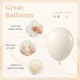 BAUANOOY Neutral Balloons, 60pcs 12 Inch Nude Balloon Beige Balloons