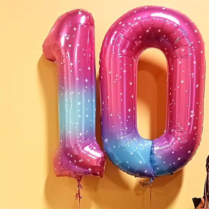 40 Inch Gradient Rainbow Number 1 Balloon for 1st Birthday