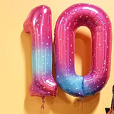 40 Inch Gradient Rainbow Number 1 Balloon for 1st Birthday