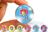 JA-RU Jumbo Jax Toy Set w/Rubber Ball (24 Jax Set) Rainbow Neon Color
