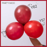 PartyWoo Red Balloons 100 pcs Different Sizes of 18 12 10 5 Inch Red