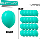 PartyWoo Teal Balloons 100pcs 5 Inch Turquoise Dark Teal Latex