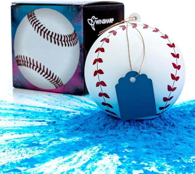 Winsharp Gender Reveal Baseball Single Balls Exploding Pink and/or #2