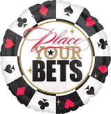 Casino Night Party Poker Chips and Playing Cards Queen Jack Balloon