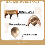 PartyWoo Metallic Gold Balloons 100pcs Different Sizes of 18 12 10 5