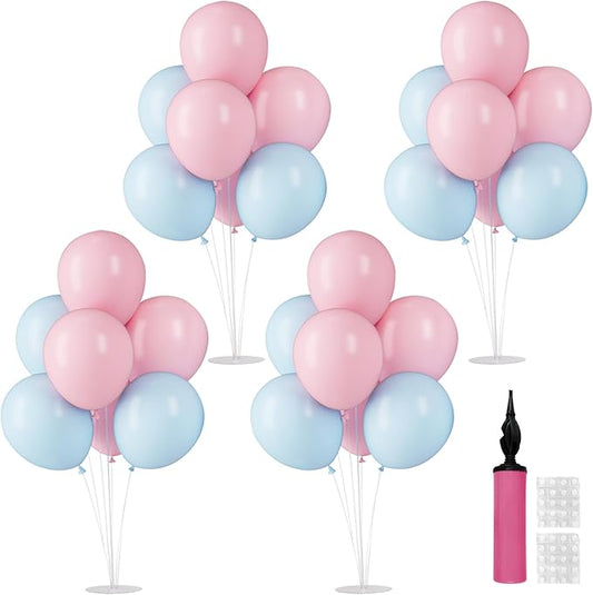 Voircoloria 6 Sets Balloon Stand Kits, Balloon Sticks with Base for