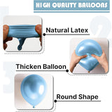 PartyWoo Metallic Light Blue Balloons 100 pcs Different Sizes of 18
