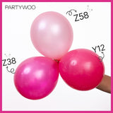 PartyWoo Pearl Hot Pink Balloons 140pcs Different Sizes of 18 12 10 5