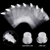 Meanplan 200 Pcs Reusable Plastic Pouches Bulk Squeeze Plastic Juice
