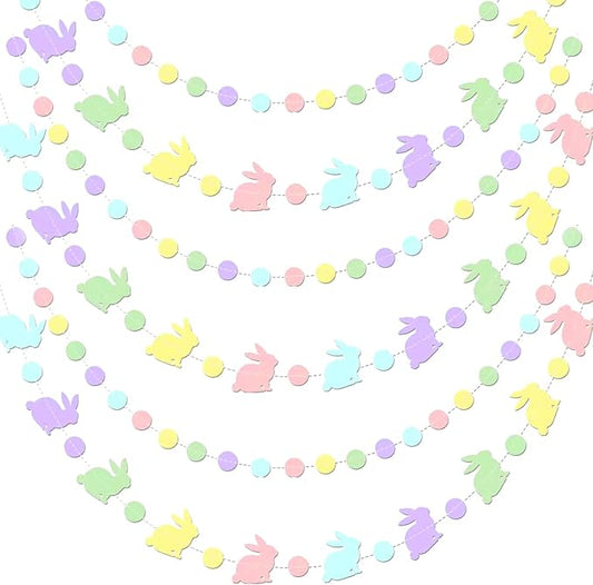 Easter Garland Bunny Hanging Garland Easter Bunny Banner Rabbit