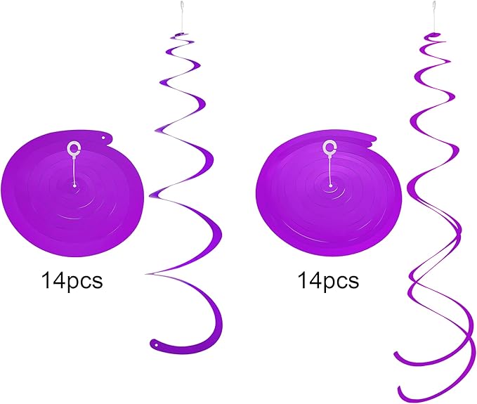 Colorful Ceiling Swirl Foil Decorations Hanging Plastic Streamer