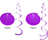 Colorful Ceiling Swirl Foil Decorations Hanging Plastic Streamer