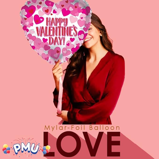 10Pcs 18 Inch Red Heart Balloons Valentine's Day Heart Shape Foil