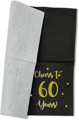 Cheers to 60 Years Cocktail Napkins | Happy 60th Birthday Decorations