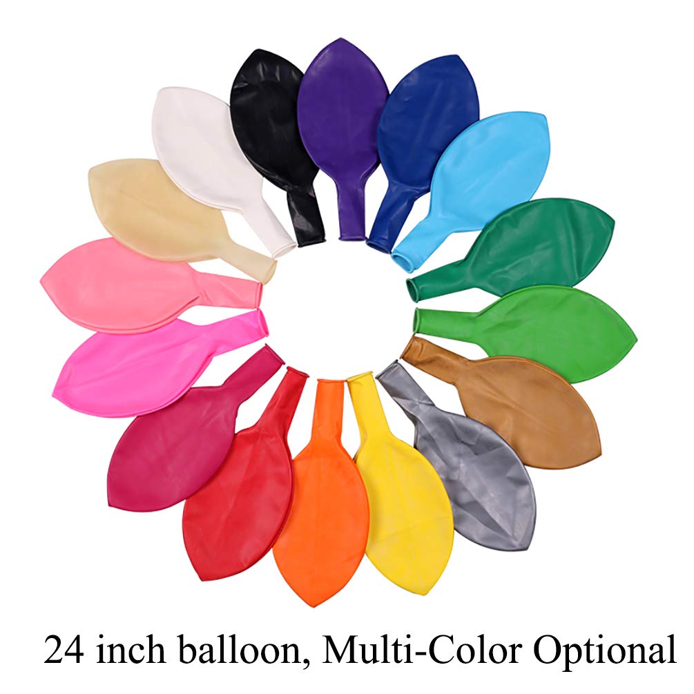 24 Inch Latex Round Balloons 5 Pack Light Pink Thick Big Balloons for