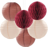 Brown Burgundy Champagne Boho Party Decorations 14pcs Rustic Wedding